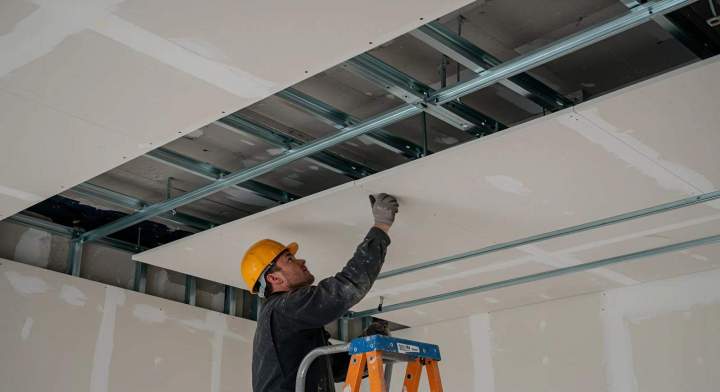 Plafond suspendu bureaux Rhône-Alpes